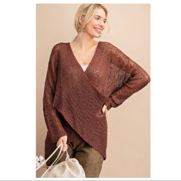 Chocolate Loose knit Sweater - Picture 2 of 4